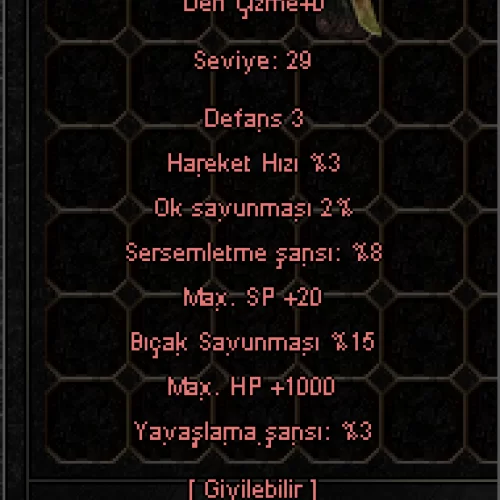  1K HP - 8 SERSEMLETME - 15 BICAK - DERI CIZME
